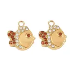 304 Stainless Steel Micro Pave Cubic Zirconia Charms