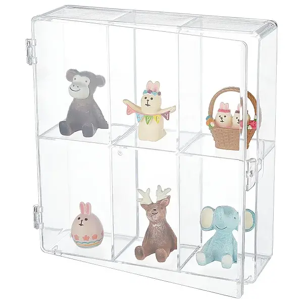 6 Grids Plastic Model Organizer Display Case