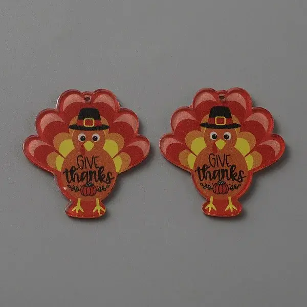Thanksgiving Day Opaque Acrylic Pendants