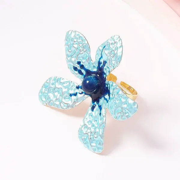 Iron Enamel Cuff Open Rings for Women