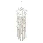 Bohemian Macrame Lotus Wood Wall Hanging Decorations