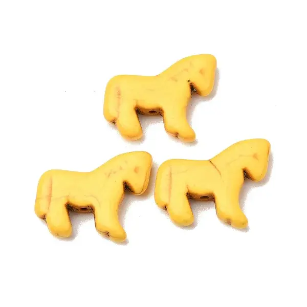 Synthetic Turquoise Dyed Horse Beads