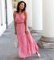 UR/CEO Red set with top and skirt Endrizzi