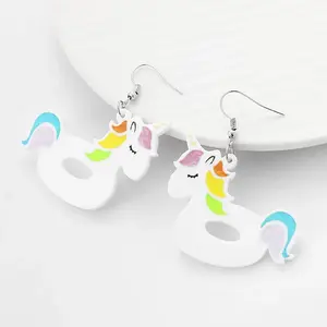 Alloy Acrylic Dangle Earrings