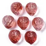 Transparent Spray Painted Glass Beads