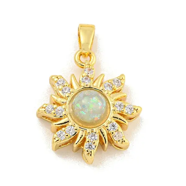 Rack Plating Brass Cubic Zirconia Pendants