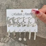 Alloy & Plastic Pearl Earring Sets