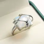 Brass & Opalite Finger Rings