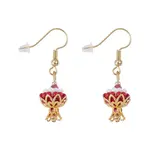 Glass Seed Bead & Iron & Brass Dangle Earrings