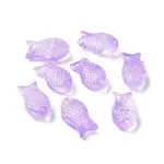 Transparent Spray Painted Glass Beads