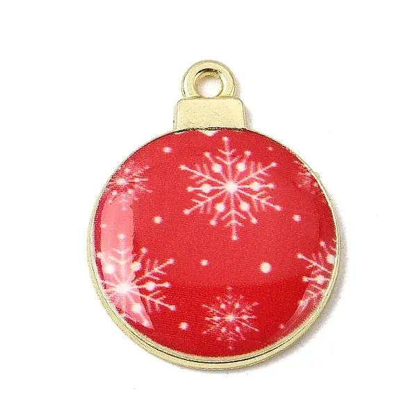 Christmas Printed Alloy Pendants