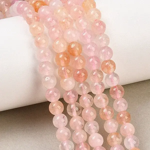 Dyed Natural Rose Quartz Beads Strands