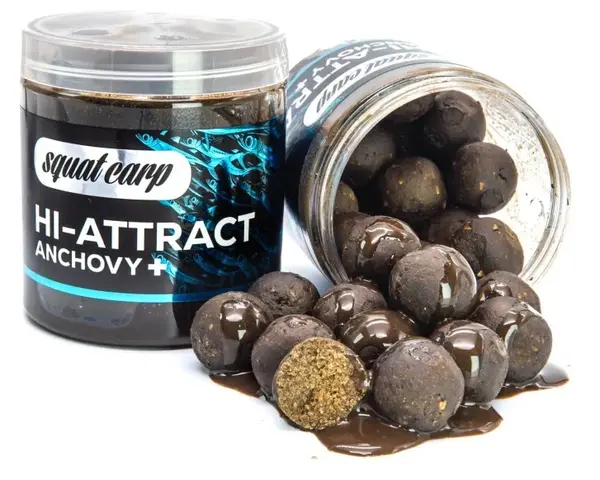 Squat carp boilies v dipe hi-attract anchovy+ 220 g - 24 mm