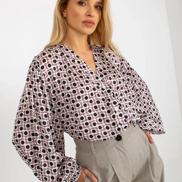 Vzorovaná halenka s širokými rukávy