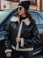 Dámská kožená bunda SHEREB černá