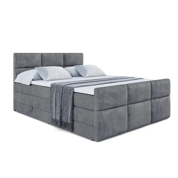 ALTDECOR POSTEL boxspring OHIO-Z KING – 160x200 – H3/H4 – tmavě šedá