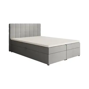Beautysofa ČALOUNĚNÁ postel Topiq 144/203/103, světle šedá