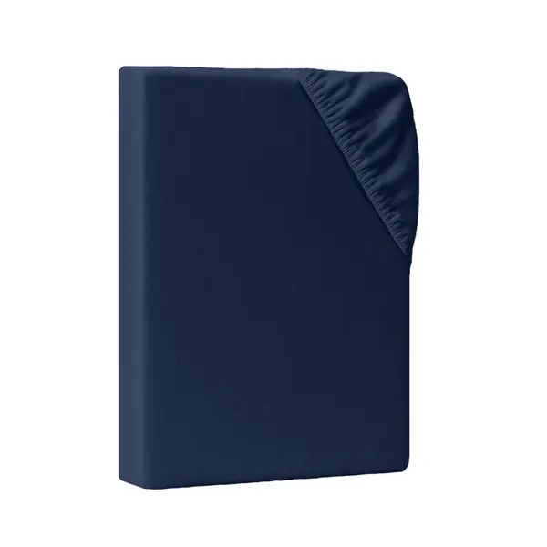 AM Qualitätsmatratzen PROSTĚRADLO s elastickým prvkem do postele s boxspringem, 140/190/33 cm, tmavě modré