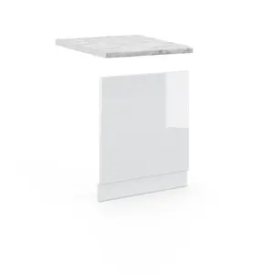 Vicco PŘEDNÍ PANEL Fame-Line Bílá vysoký lesk 60 cm , PD Mramor