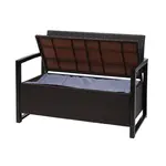 MCW POLY-RATTAN 2MÍSTNÁ LAVICE Hnědá, zelená