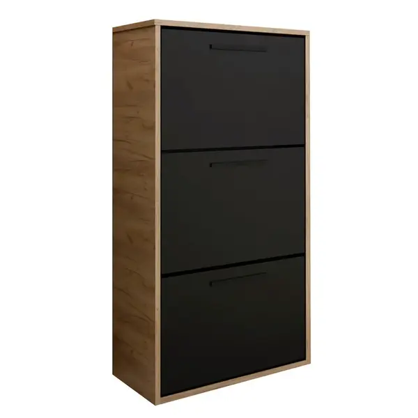 Kier Furniture BOTNÍK ASPER Dub Craft & Černá