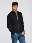 Ombre Cotton unbuttoned men's sweatshirt bomber - black