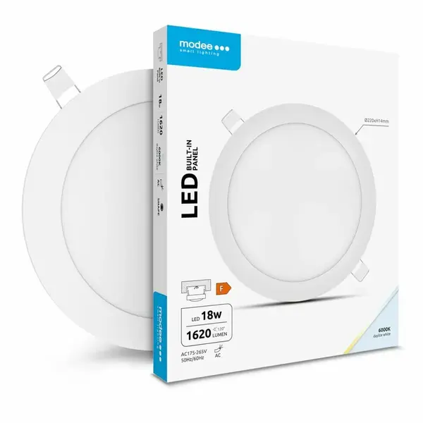 Modee Lighting LED Panel Round vstavaný 18W studená biela (ML-LPRB6000K18WA2N)