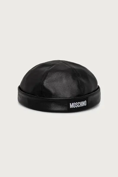 Moschino  čepice pánská kožená