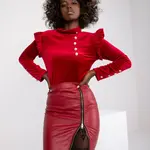 Blouse-DHJ-BZ-6533A.44P-burgundy