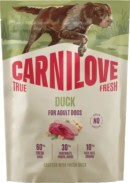 Granule CARNILOVE True Fresh pro dospělé psy kachna 1,5 kg