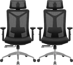 LTC 2PACK Kancelářská židle ELEGANCE BLACK černá (2 ks)