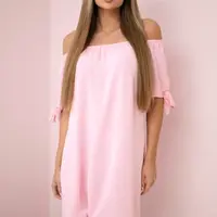 Kesi Włoski Šaty vázané na rukávech světlý denim