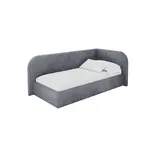 ALTDECOR JEDNOLŮŽKOVÁ POSTEL pro mládež s úložným prostorem, vlevo - JAXY 100x200 šedá
