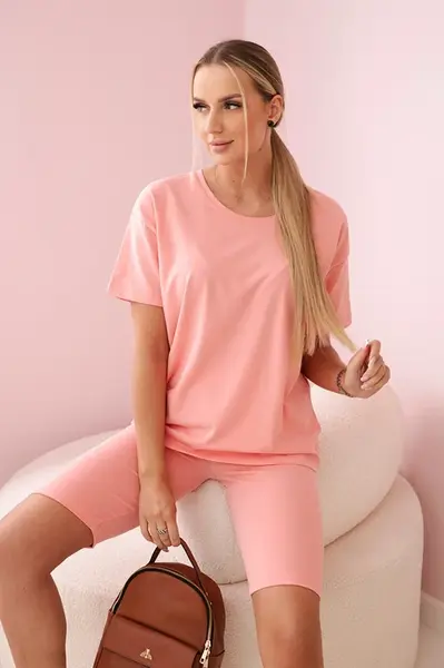 Set top+legíny meruňka