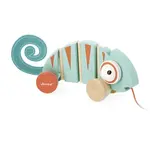 Janod Tropik Pull-Along Chameleon tahací hračka 12m+ 1 ks