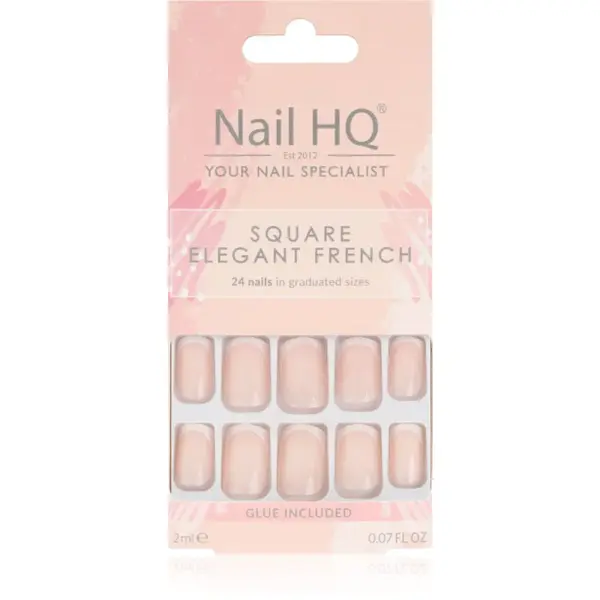 Nail HQ Square umělé nehty Elegant French 24 ks