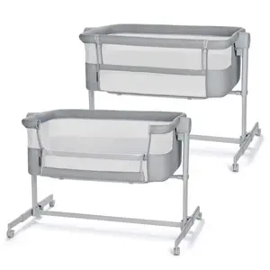 KINDERKRAFT Postýlka dětská polohovatelná Nestee Up2 Full Light Grey
