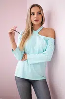 Halenka s potiskem srdce mint