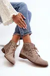 Dámské Prodyšné Šněrovací Botky Zazoo 2871 Beige