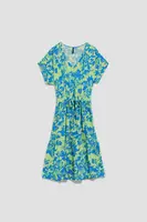 DÁMSKÉ ŠATY L-SU-4039 SVĚŽÍ MODRÁ