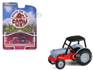 1952 Ford 8N Tractor Red and Gray with Black Canopy "Down on the Farm" Series 10 1/64 Diecast Model by Greenlight