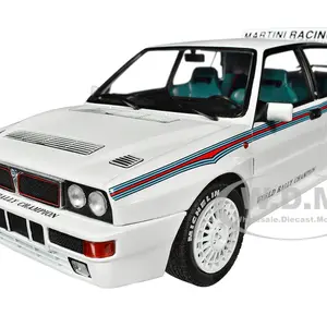 1992 Lancia Delta HF Integrale Evo 1 Martini 6 White with Blue and Red Stripes "World Rally Champion - Martini Racing" 1/18 Diecast Model Car by Soli