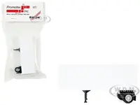 27ft Single-Axle Trailer (No Converter Dolly) White 1/87 (HO) Plastic Model by Promotex