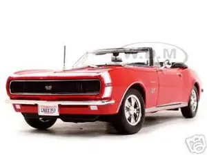 1967 Chevrolet Camaro SS 396 Convertible Red 1/18 Diecast Model Car by Maisto