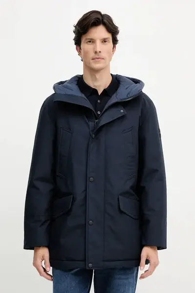 Bunda BOSS Orange Osiass1 tmavomodrá barva, zimní, 50547078