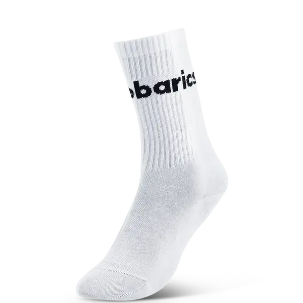 Barebarics - Barefoot Socks - Crew - White - Big logo