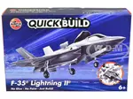 Skill 1 Model Kit F-35 Lightning II Snap Together Painted Plastic Model Airplane Kit by Airfix Quickbuild