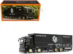 Mitsubishi Fuso Super Great Transporter RHD (Right Hand Drive) "Liberty Walk LB-Trucks" Black with Graphics 1/64 Diecast Model by GCD