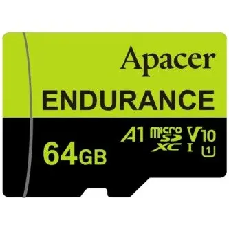 Apacer paměťová Endurance V30 A1, 64GB, micro SDXC, AP64GEDM1D05-R, UHS-I U3 (Class 10)