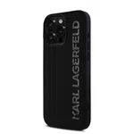 Zadní kryt Karl Lagerfeld 3D Rubber Glitter Logo Karl pro Apple iPhone 16 Pro, černá
